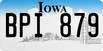 IA license plate BPI879