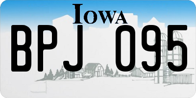 IA license plate BPJ095