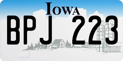 IA license plate BPJ223