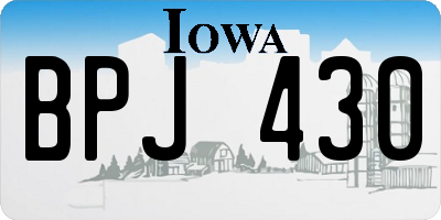 IA license plate BPJ430