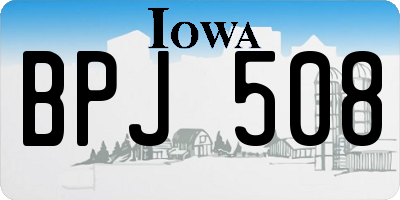 IA license plate BPJ508