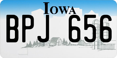 IA license plate BPJ656
