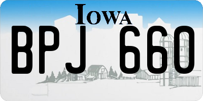 IA license plate BPJ660
