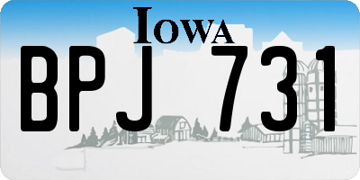 IA license plate BPJ731