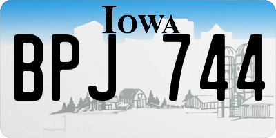 IA license plate BPJ744