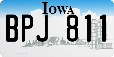 IA license plate BPJ811