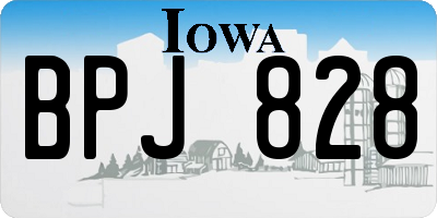 IA license plate BPJ828