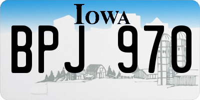 IA license plate BPJ970