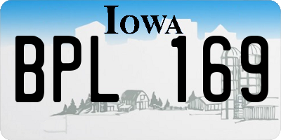 IA license plate BPL169
