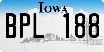 IA license plate BPL188