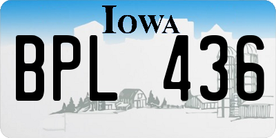 IA license plate BPL436
