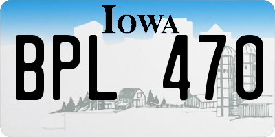IA license plate BPL470