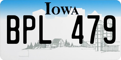 IA license plate BPL479