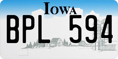 IA license plate BPL594