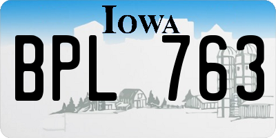 IA license plate BPL763