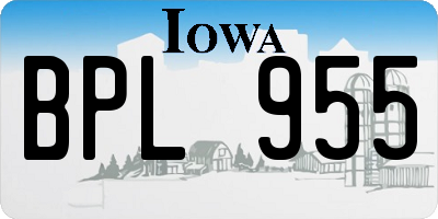 IA license plate BPL955