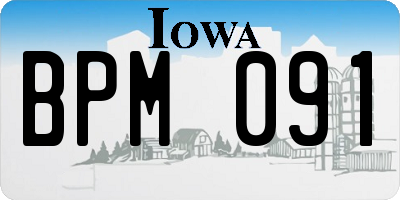 IA license plate BPM091