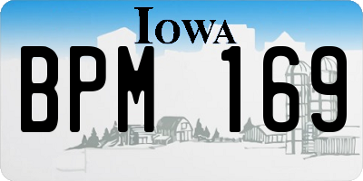 IA license plate BPM169