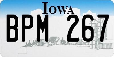 IA license plate BPM267