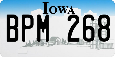 IA license plate BPM268