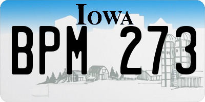 IA license plate BPM273