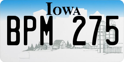 IA license plate BPM275
