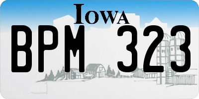 IA license plate BPM323