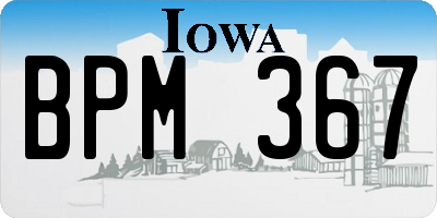 IA license plate BPM367