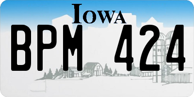 IA license plate BPM424