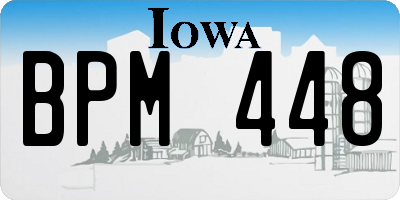 IA license plate BPM448