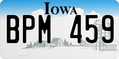 IA license plate BPM459