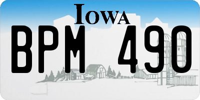 IA license plate BPM490