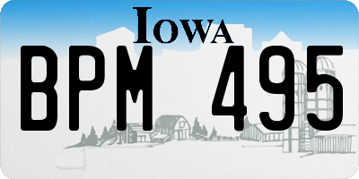 IA license plate BPM495