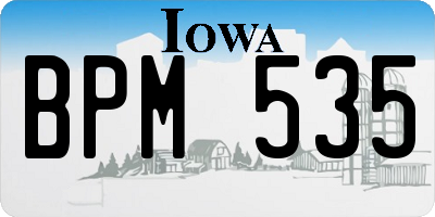 IA license plate BPM535