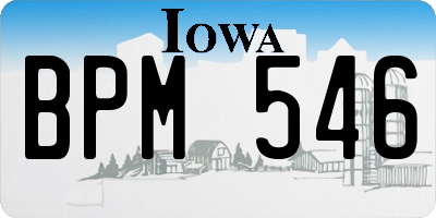 IA license plate BPM546