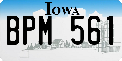 IA license plate BPM561