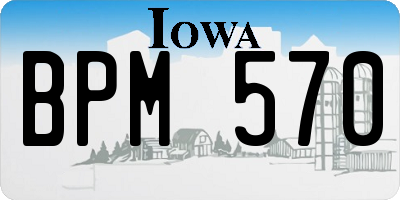 IA license plate BPM570