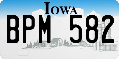 IA license plate BPM582