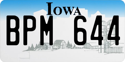 IA license plate BPM644