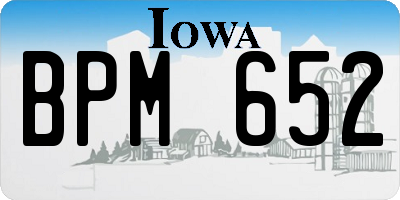 IA license plate BPM652