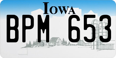IA license plate BPM653