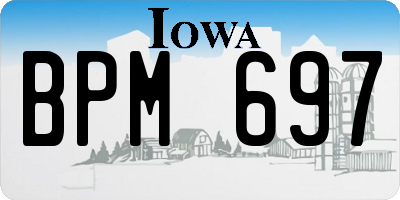 IA license plate BPM697
