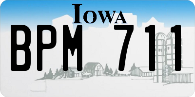 IA license plate BPM711