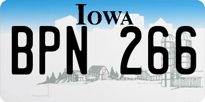IA license plate BPN266