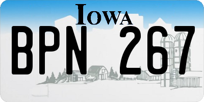 IA license plate BPN267