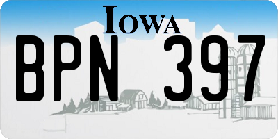 IA license plate BPN397