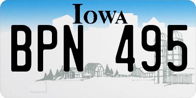 IA license plate BPN495