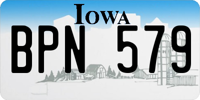 IA license plate BPN579