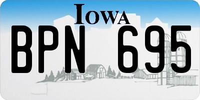 IA license plate BPN695