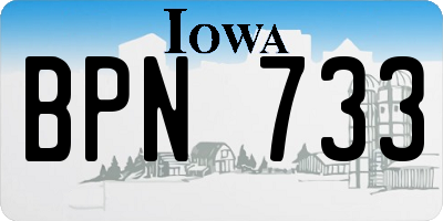 IA license plate BPN733